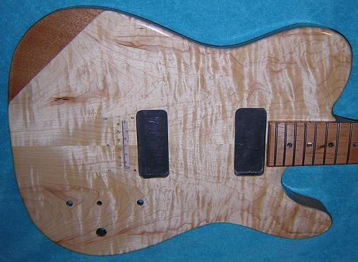 A close up of the great figuring on the maple front.