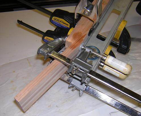 Gluing up the scarf joint on the 2nd neck.