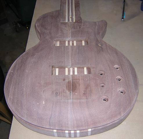 The completed carved top.