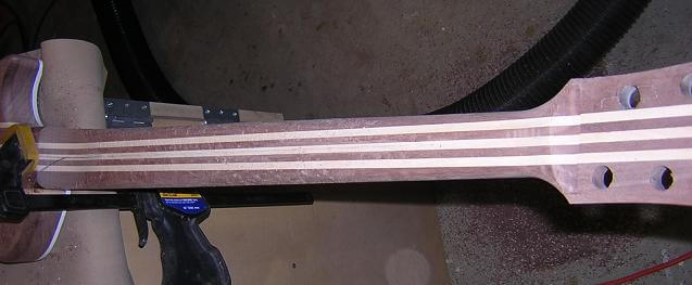The finished rough carve of the neck.