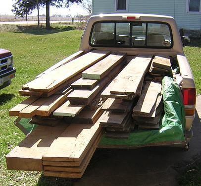 The load of wood.