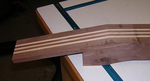 The completed scarf joint.
