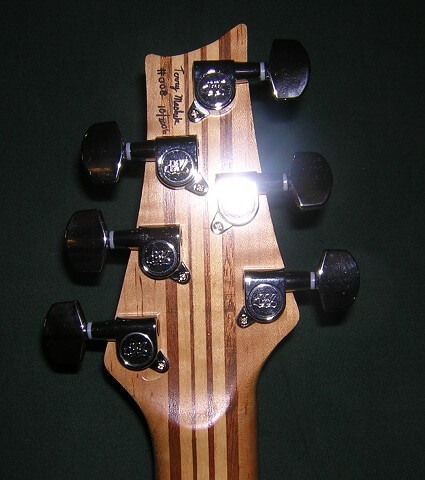 The back of the headstock.