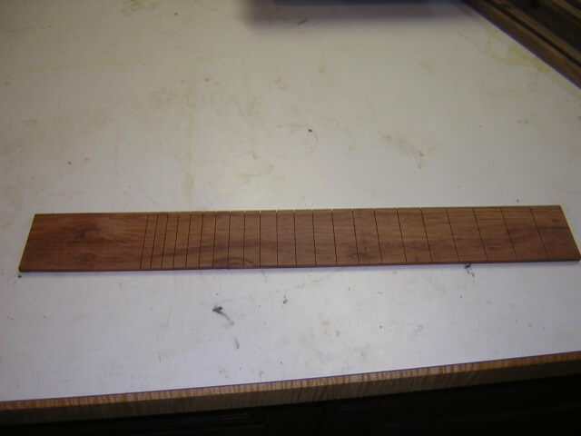 The rosewood fretboard for this guitar.