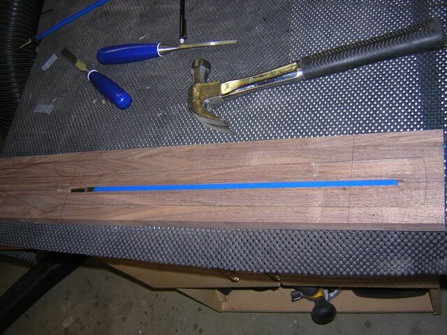 Test fitting the truss rod.