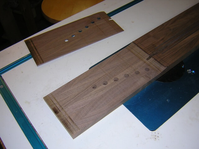 Recessing the face of the headstock.