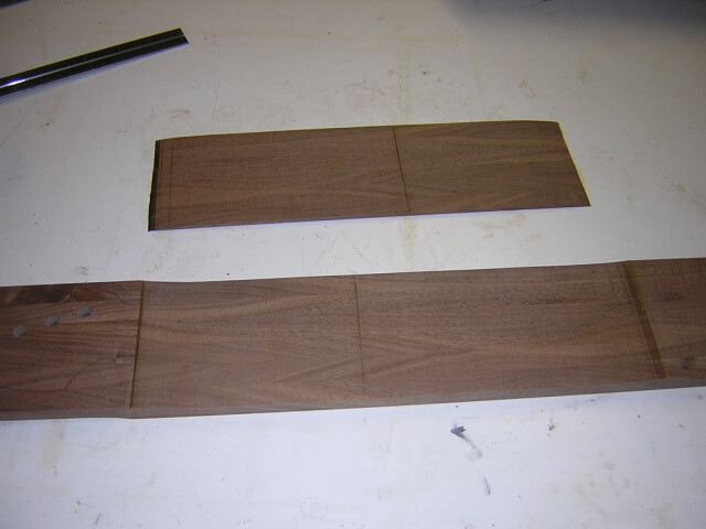 Cutting the rear profile of the neck.