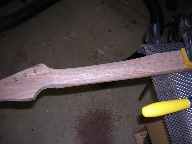 Starting the carve of the neck.