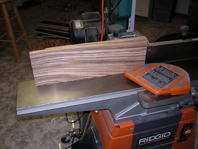 Jointing one edge of the board.