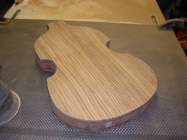 The back carve sanded smooth.