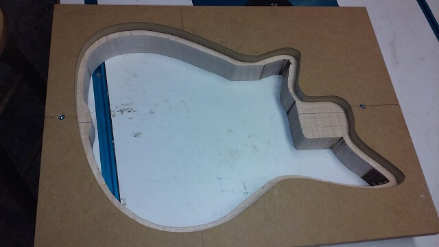 Attaching the template to the frame.