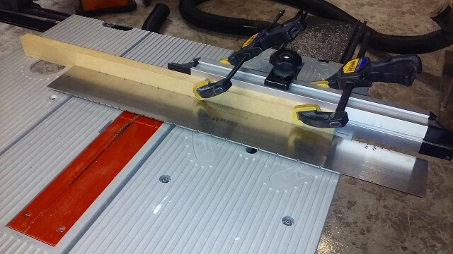 Set up to slot the fretboard.