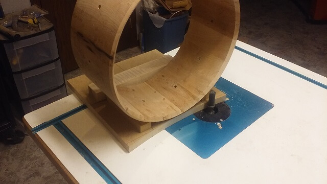 Routing the snare bed.