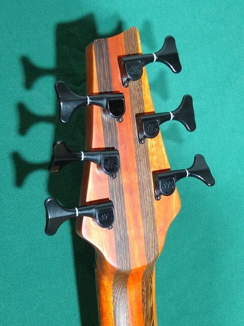 A closeup of the back of the headstock from the left side.