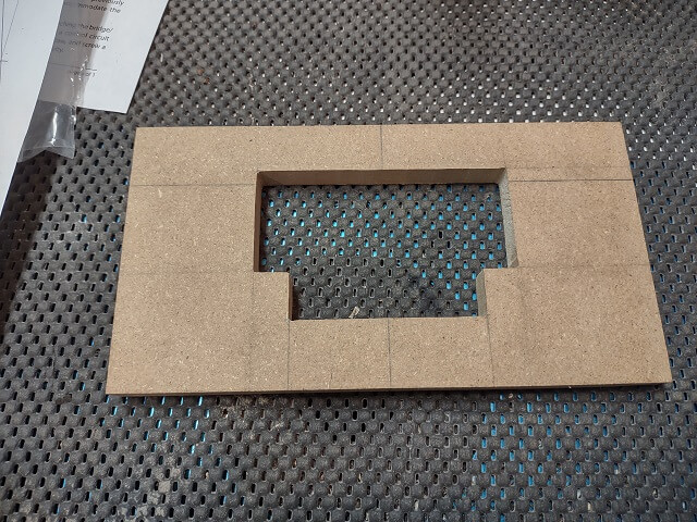The finished template for the Floyd Rose top recess.