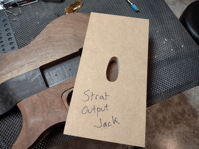 My new strat output jack routing template.
