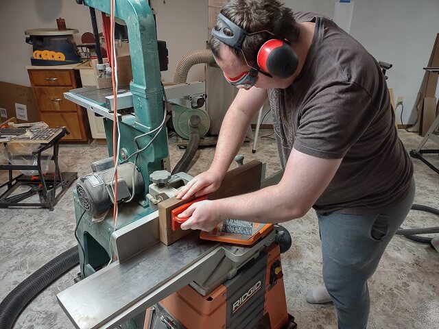 Jointing the edges of the body wing blanks.