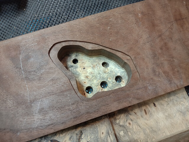 The completed control cavity routing.