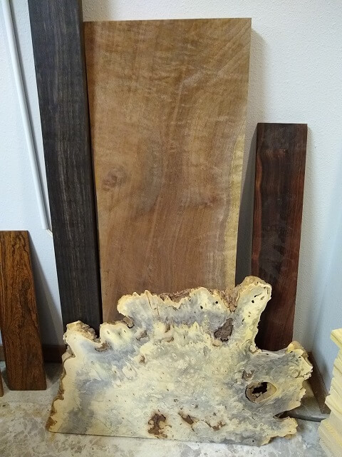 The raw wood that the Tundra Boy selected.
