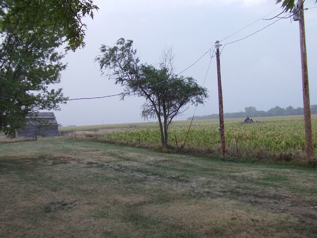 The farm looking toward the corn field to the south.