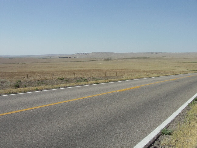 The lonely road of northwestern Nebraska.
