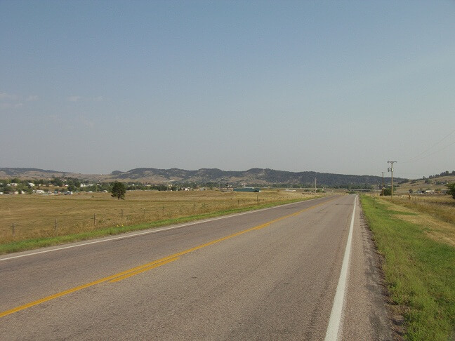 Approaching the town of Sturgis.