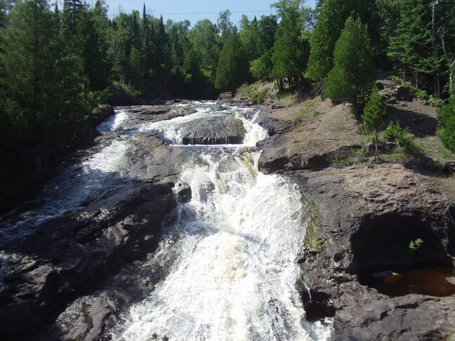 A waterfall in Temperance, MN.
