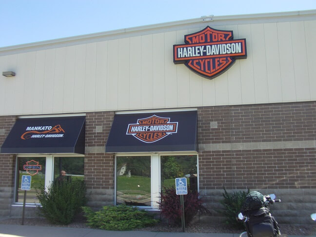 At the Harley dealership in Mankato, MN.