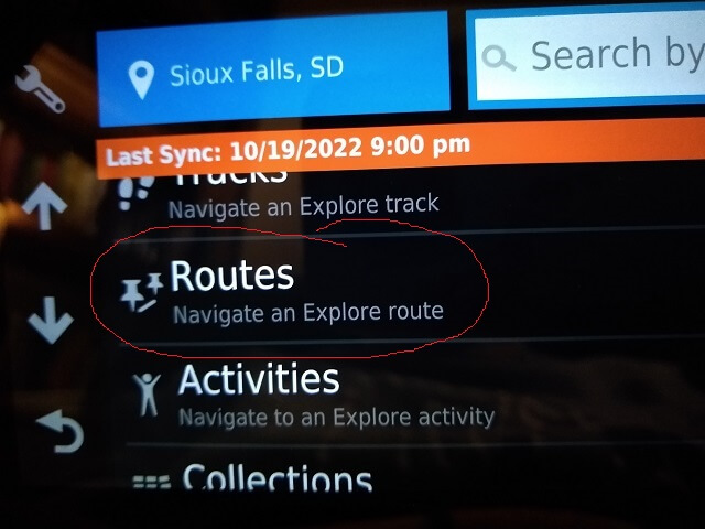 Click on the Routes option.