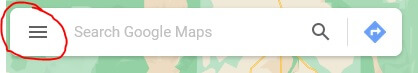 Click on the menu in Google Maps.