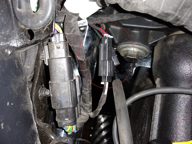Connect the other end of the assembly to the motorcycle's wiring harness.