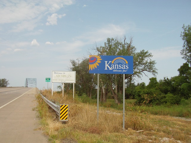 Entering Kansas at Atchison