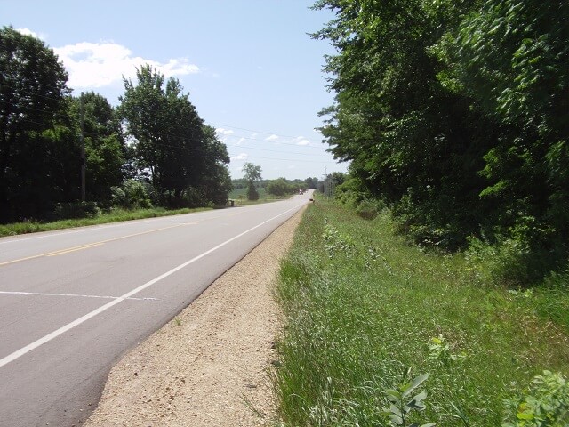 County Road V in Wisconsin.