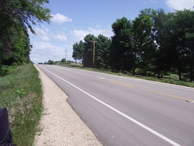 County Road V in Wisconsin.