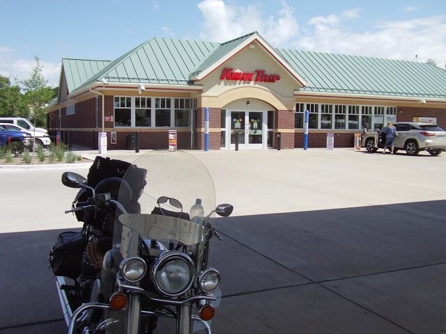 Stopping for gas at a Kwik Trip in Hudson, WI.