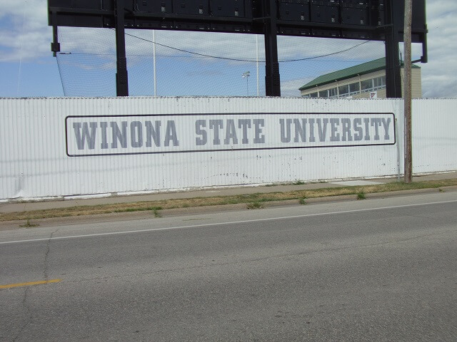 The Winona State University football stadium.
