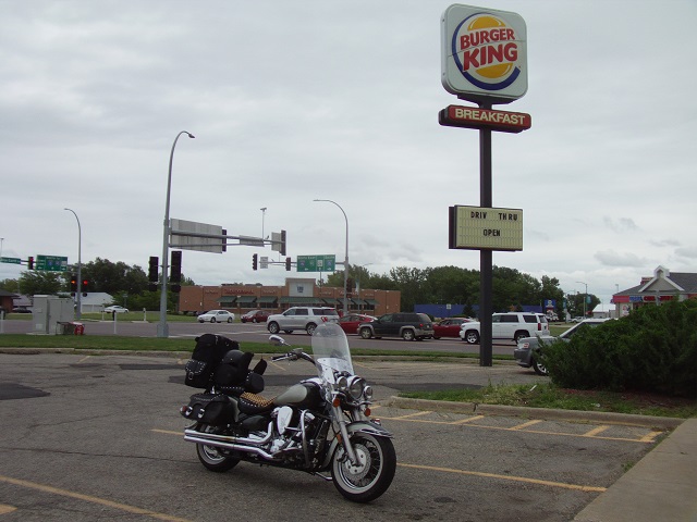 Stopping for lunch in Fairmont, MN
