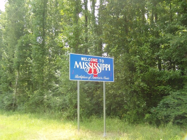 The Mississippi border.