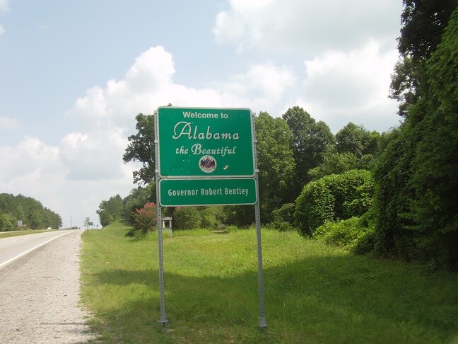 The Alabama border.