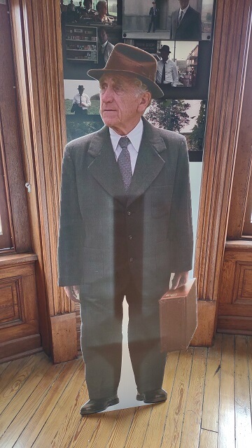 A cardboard cutout of Brooks Hatlen from the Shawshank Redemption movie.