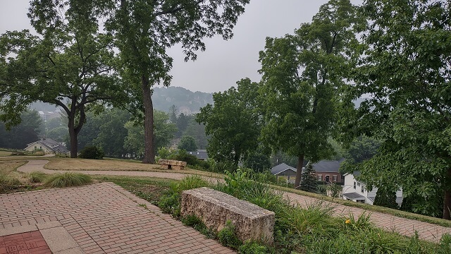 On a hill overlooking the town of Galena, IL.