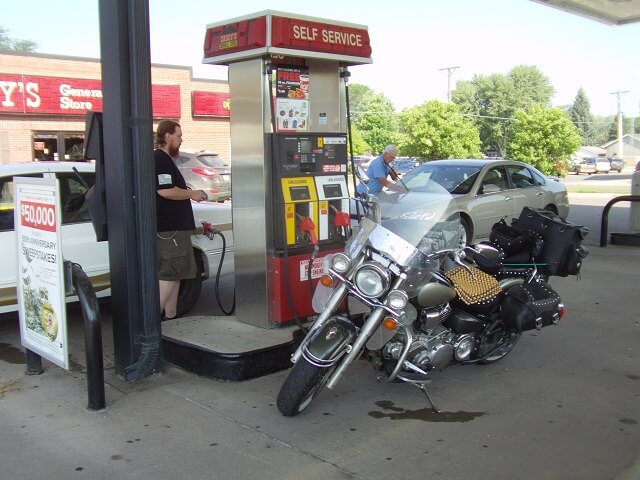 Getting gas in Huron, SD.