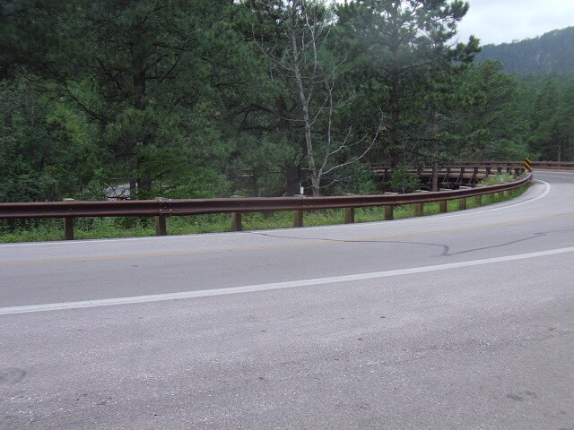 A pigtail bridge on Iron Mountain Road