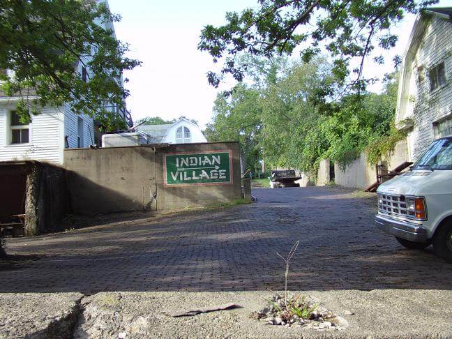 The old entrance to the Indian Village.