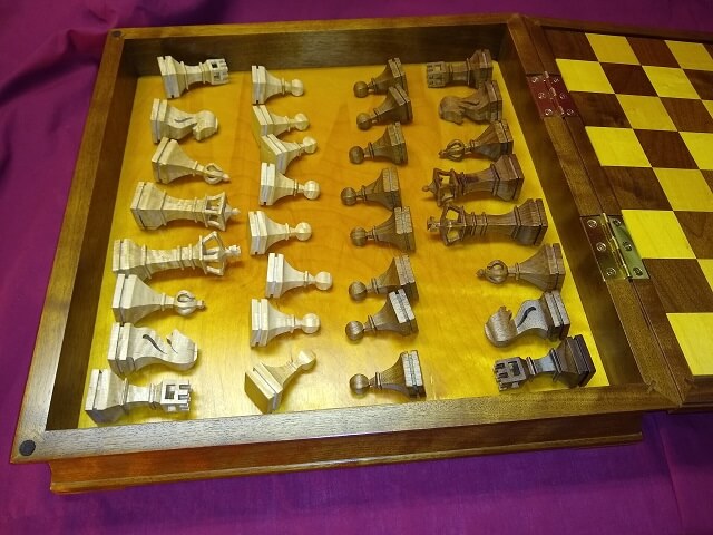 Storing the chess pieces.