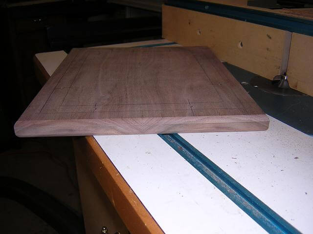 Routing a bullnose on the edge of the top.