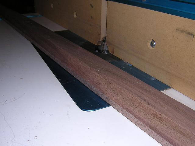 Routing an ogee profile on the molding piece.